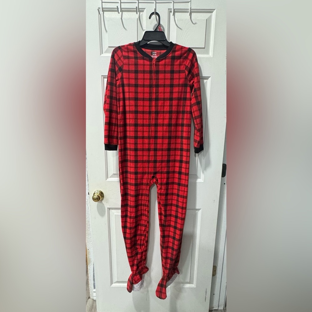 Carter's Red and Black Checkered Kids Footie